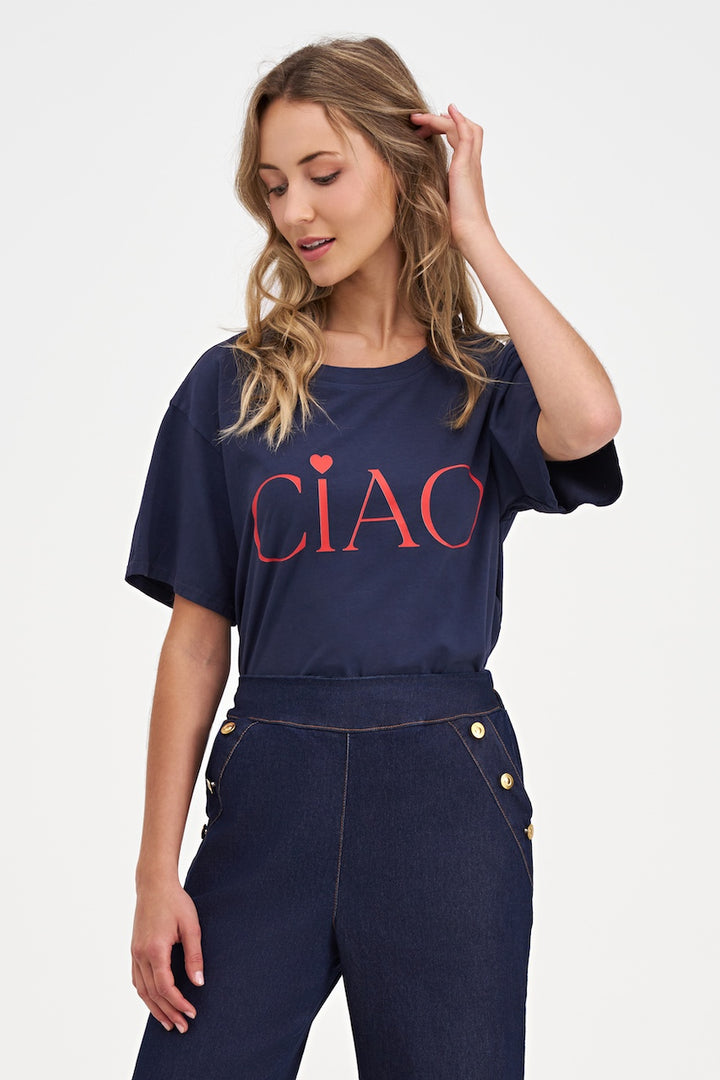 Le t-shirt graphique « Ciao » M Made in Italy | 10-31909Y