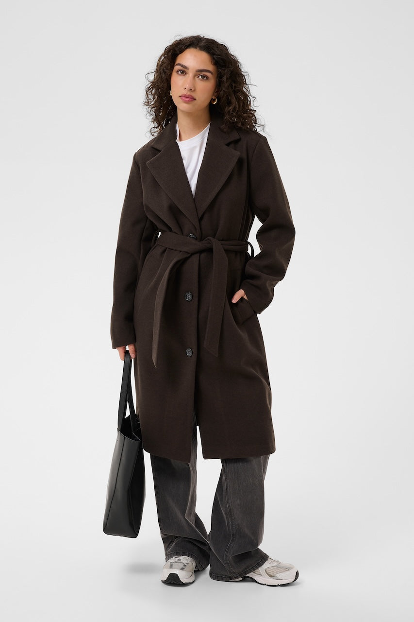 Le manteau long ceinturé Kaffe | 10511086