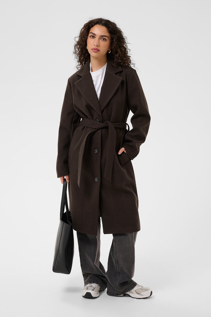 Le manteau long ceinturé Kaffe | 10511086