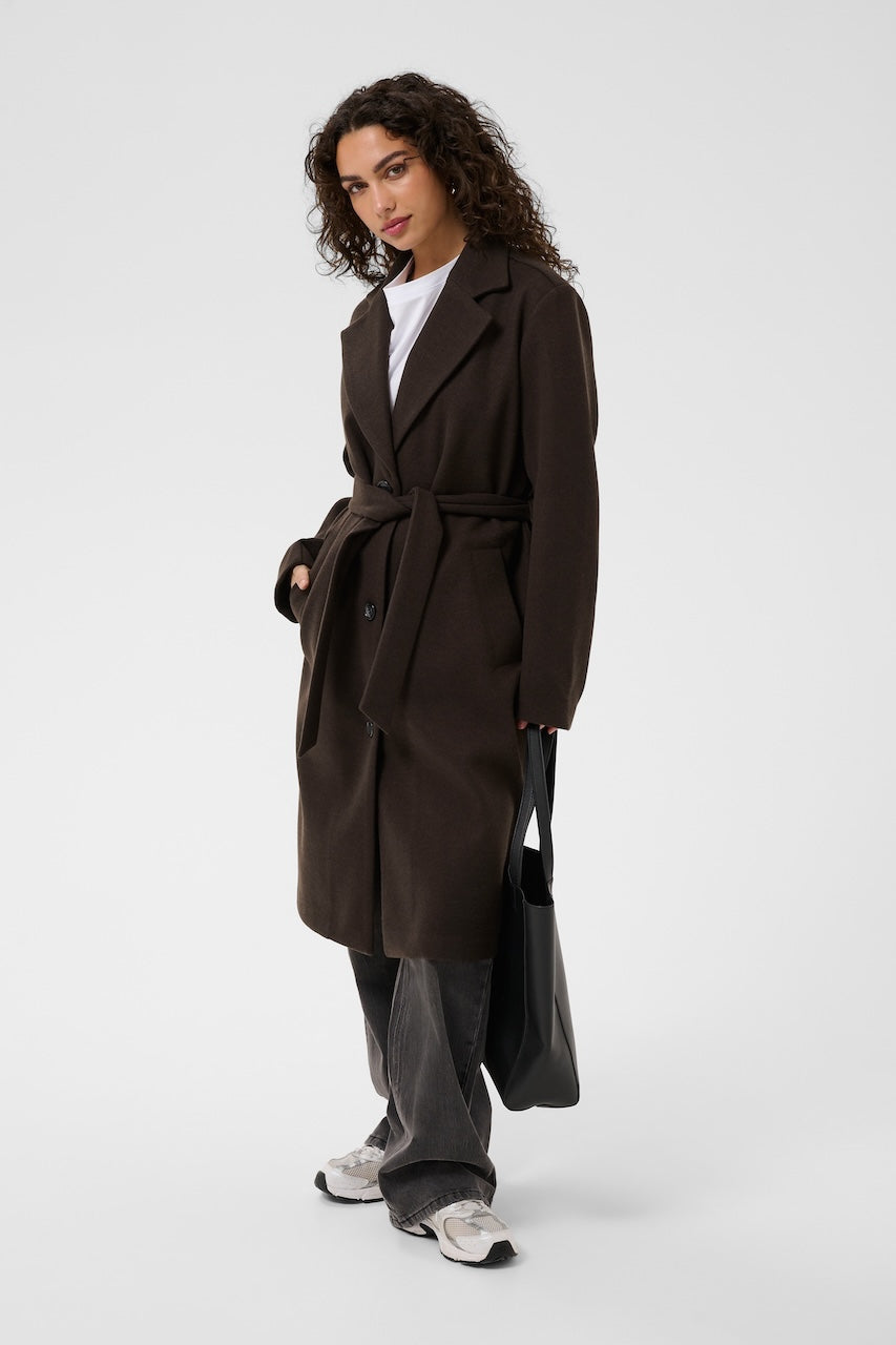 Le manteau long ceinturé Kaffe | 10511086