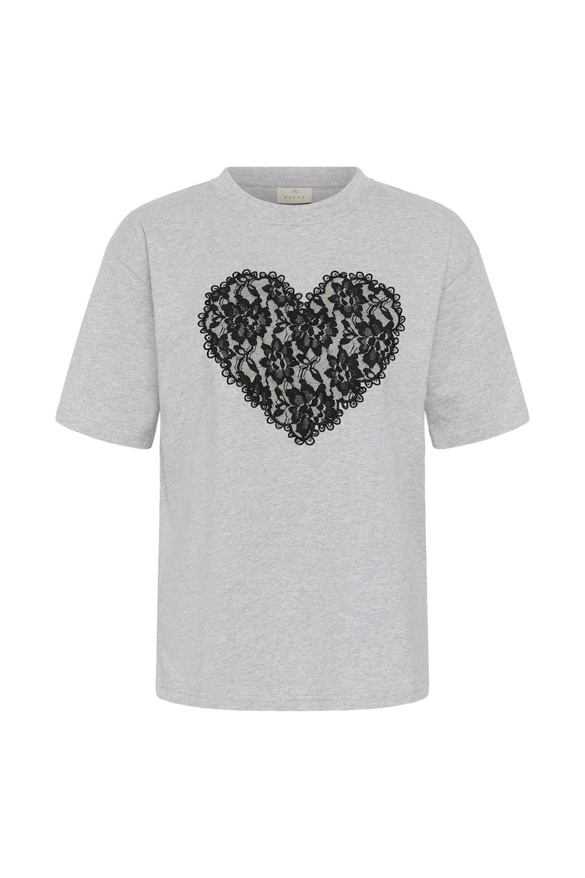 Le t-shirt à motif cœur Kaffe | 10512122