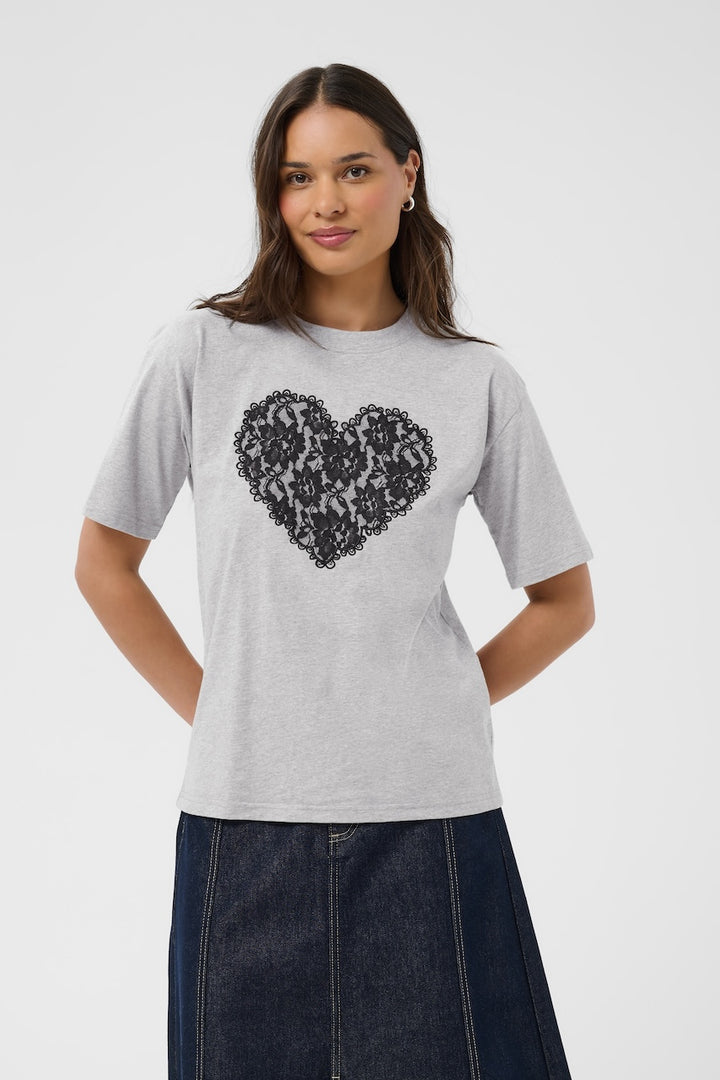 Le t-shirt à motif cœur Kaffe | 10512122
