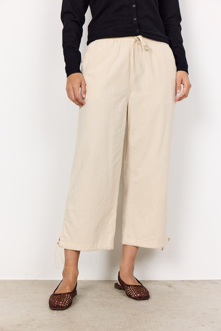 Le pantalon écourté en coton Soya Concept | 17193