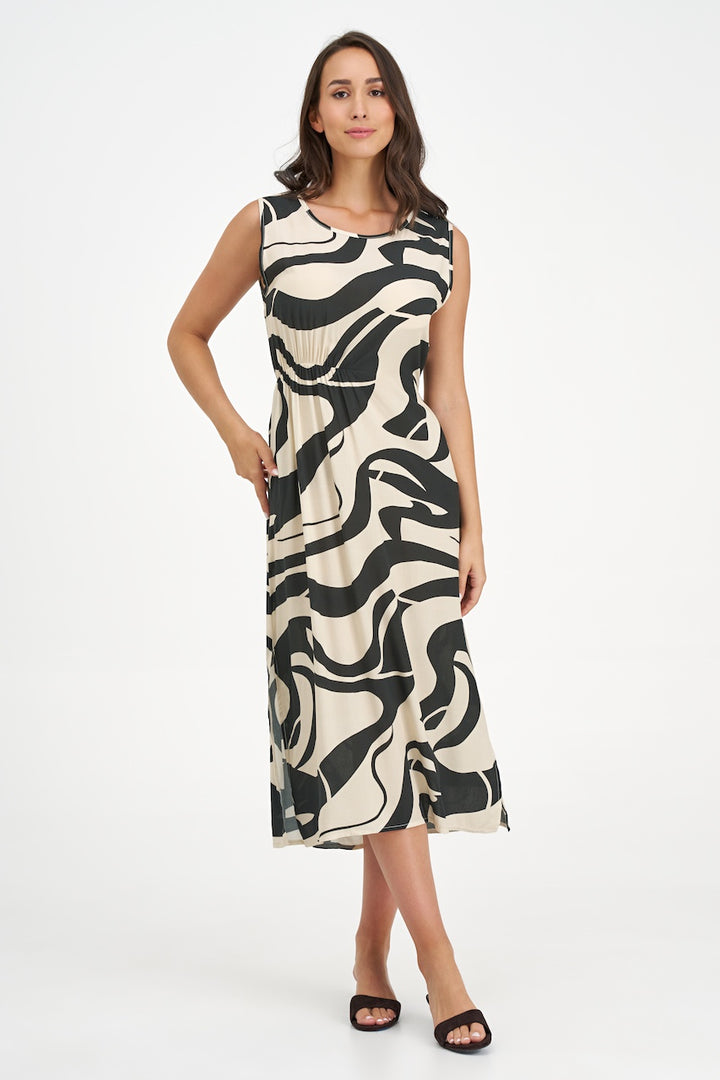 La robe imprimé abstrait M Made In Italy | 19-245Y