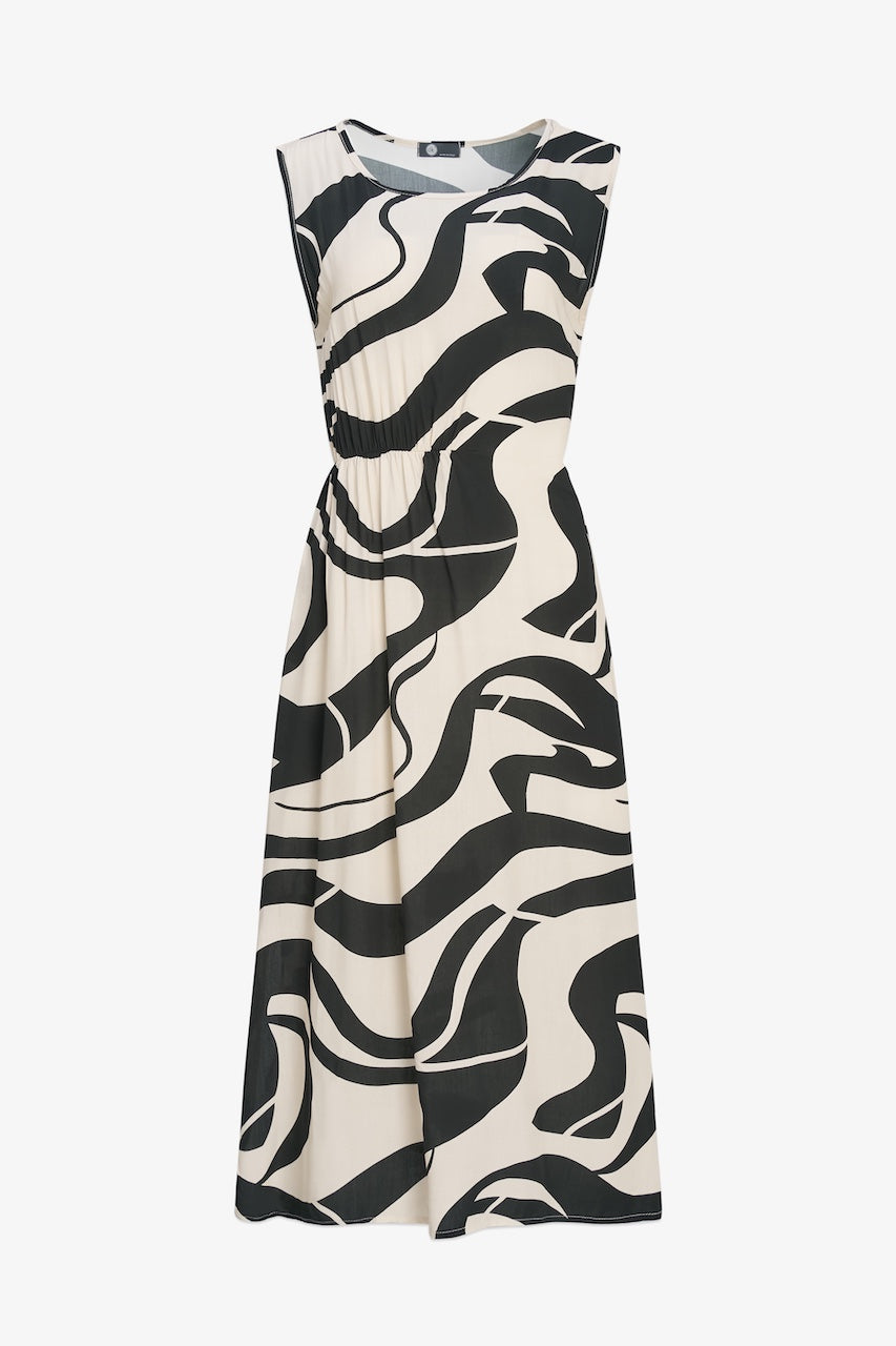 La robe imprimé abstrait M Made In Italy | 19-245Y