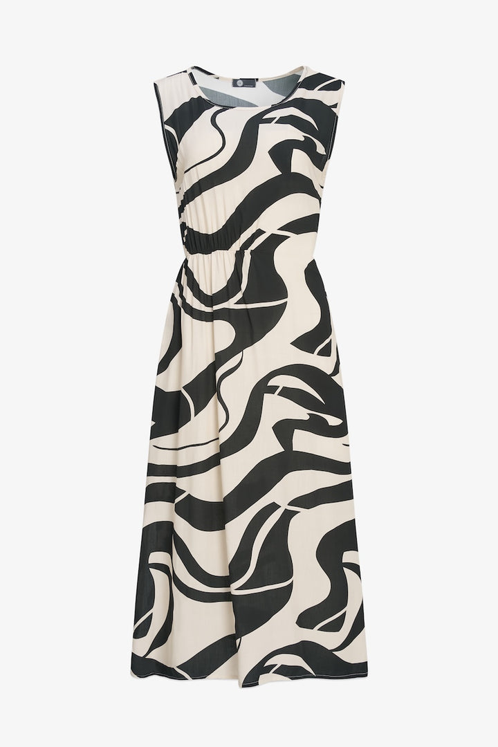 La robe imprimé abstrait M Made In Italy | 19-245Y