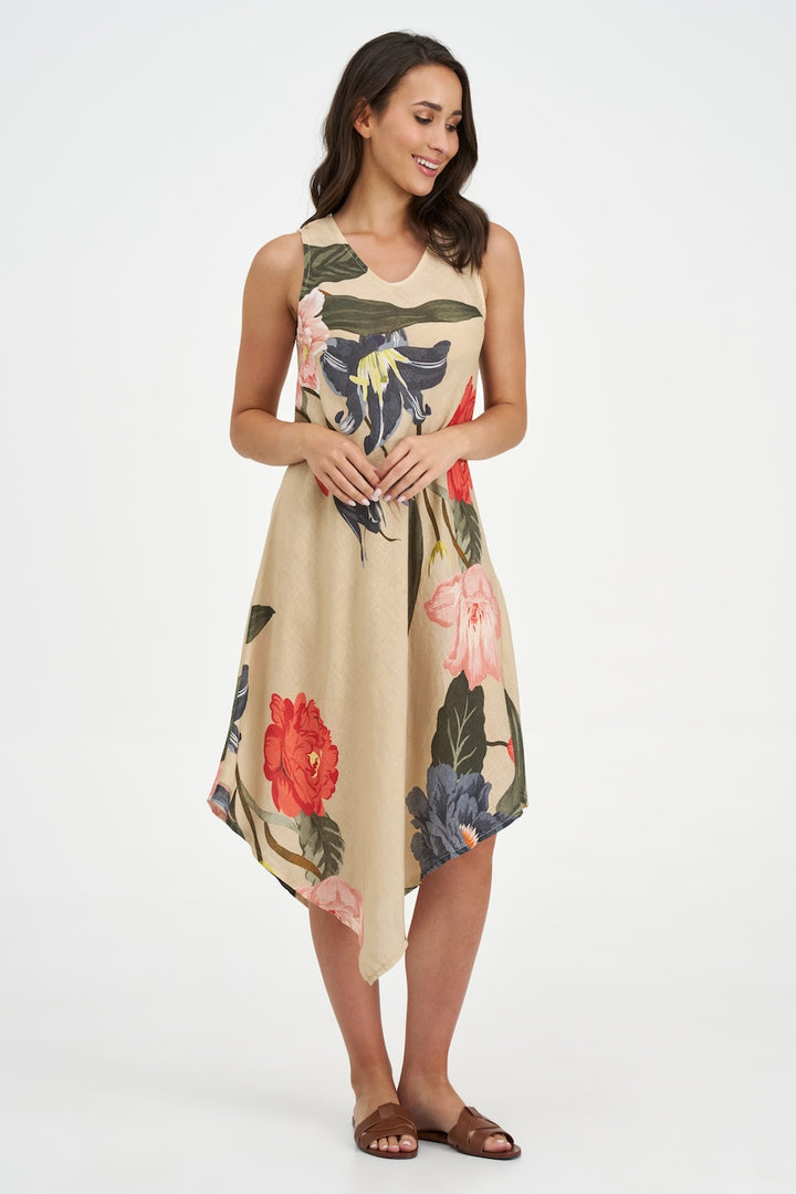 La robe fluide fibres naturelles Made in italy | 19-9199CY