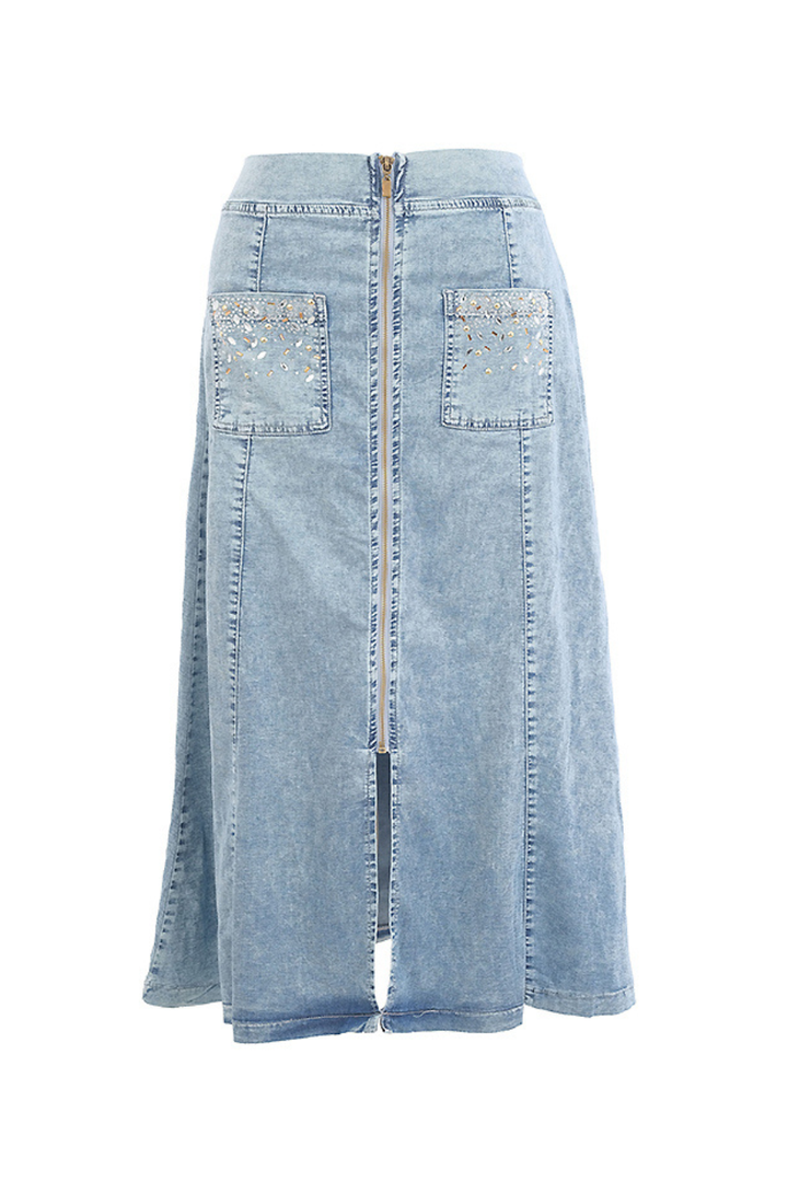 La jupe coupe maxi en tencel Tricotto | 56262