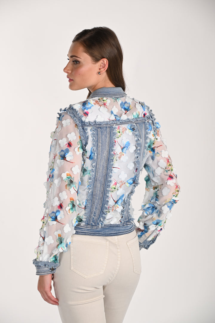 La veste en denim à détails floraux Frank Lyman | 261601