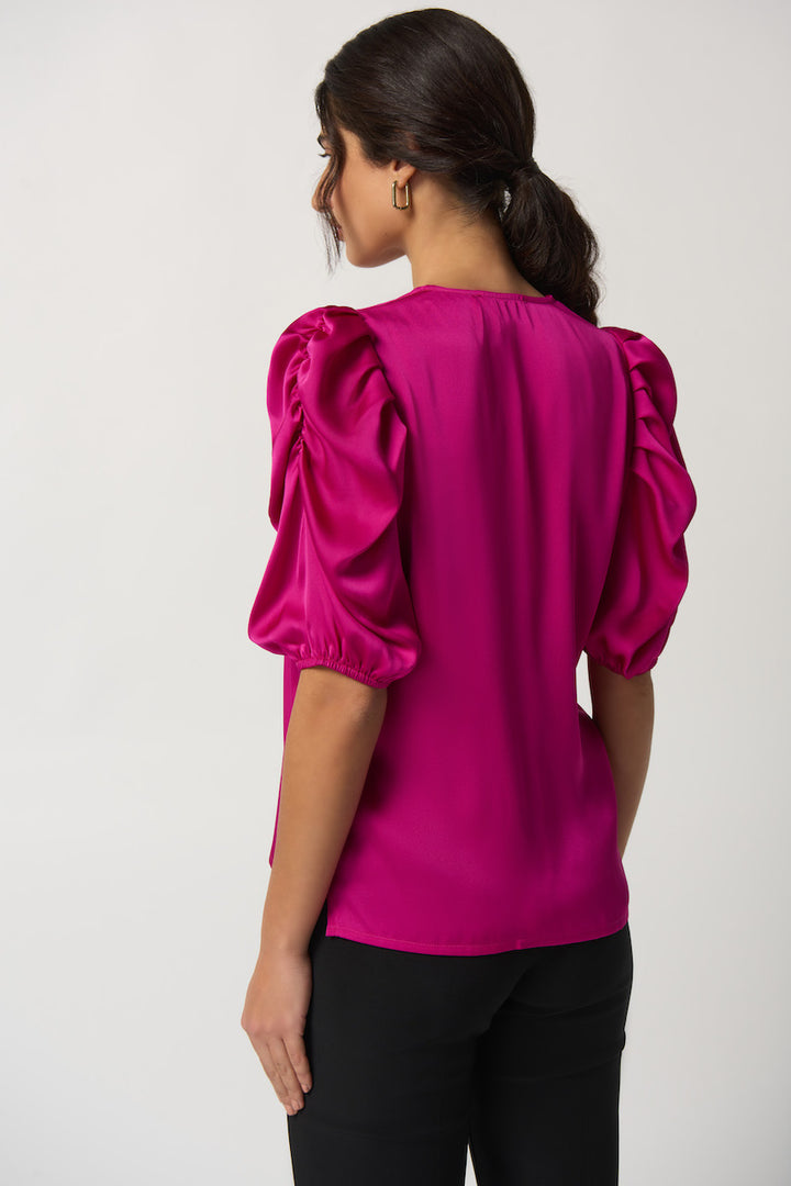 La blouse satinée | blouse Joseph Ribkoff | blouse rose