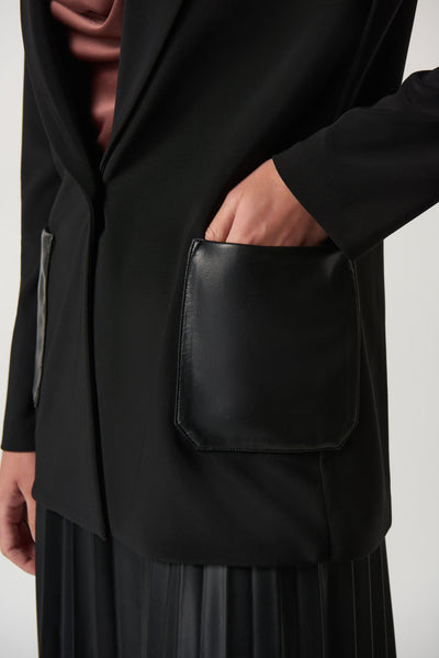 La blazer similicuir | Collection Joseph Ribkoff