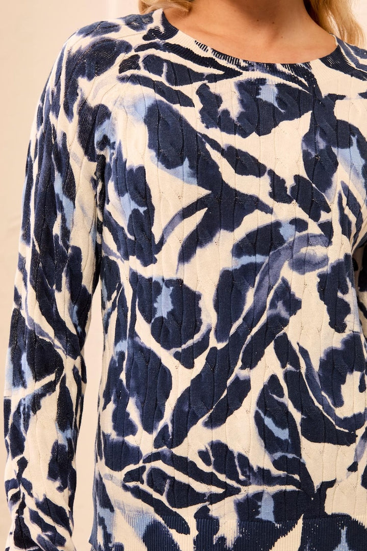 Le pull imprimé texturé Tribal | 2383O-576