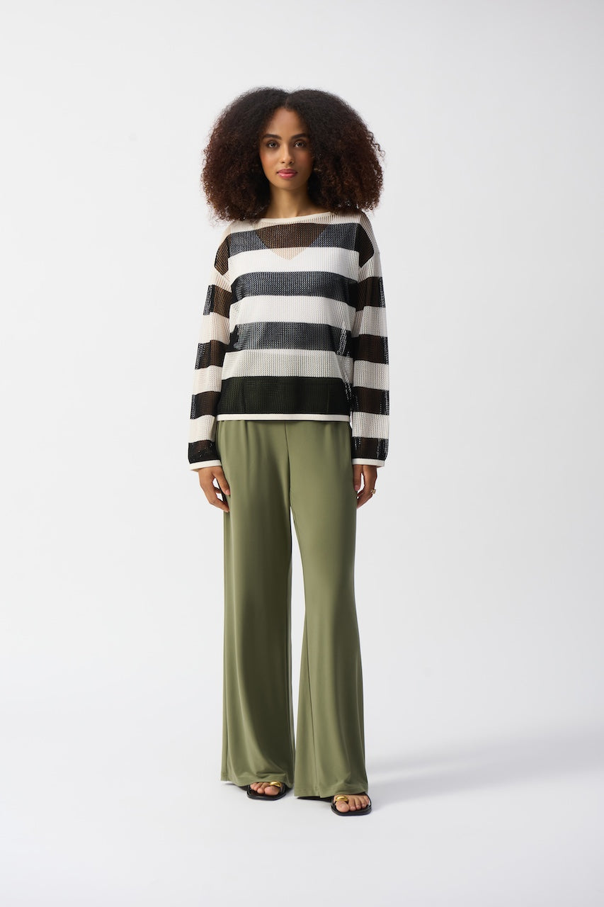 Pull Cropped Tricoté WAREHOUSE - Couleur Bloc Rose Gris Noir - Taille 8 Occasion Bon état