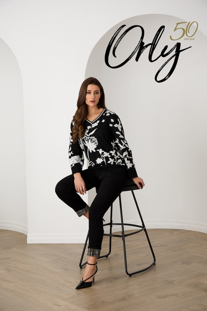 Le jean slim à ornements Orly | 252197