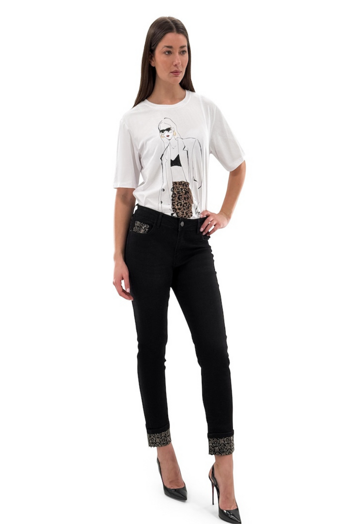 Le jean slim à ornements Orly | 252197