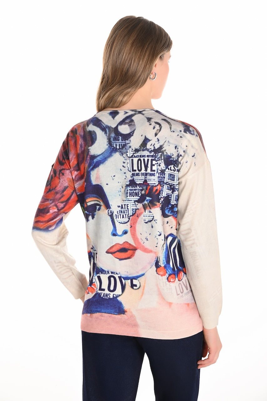Le pull imprimé abstrait Frank Lyman | 253816