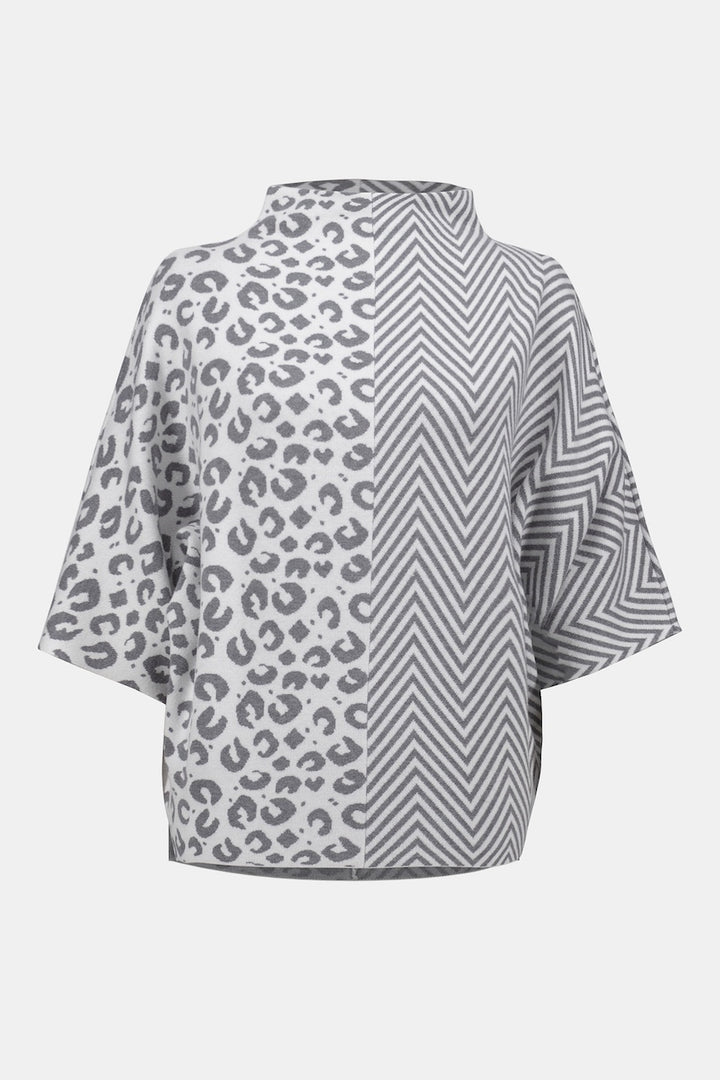 Le tricot boxy à imprimé mixte - Joseph Ribkoff | 253981