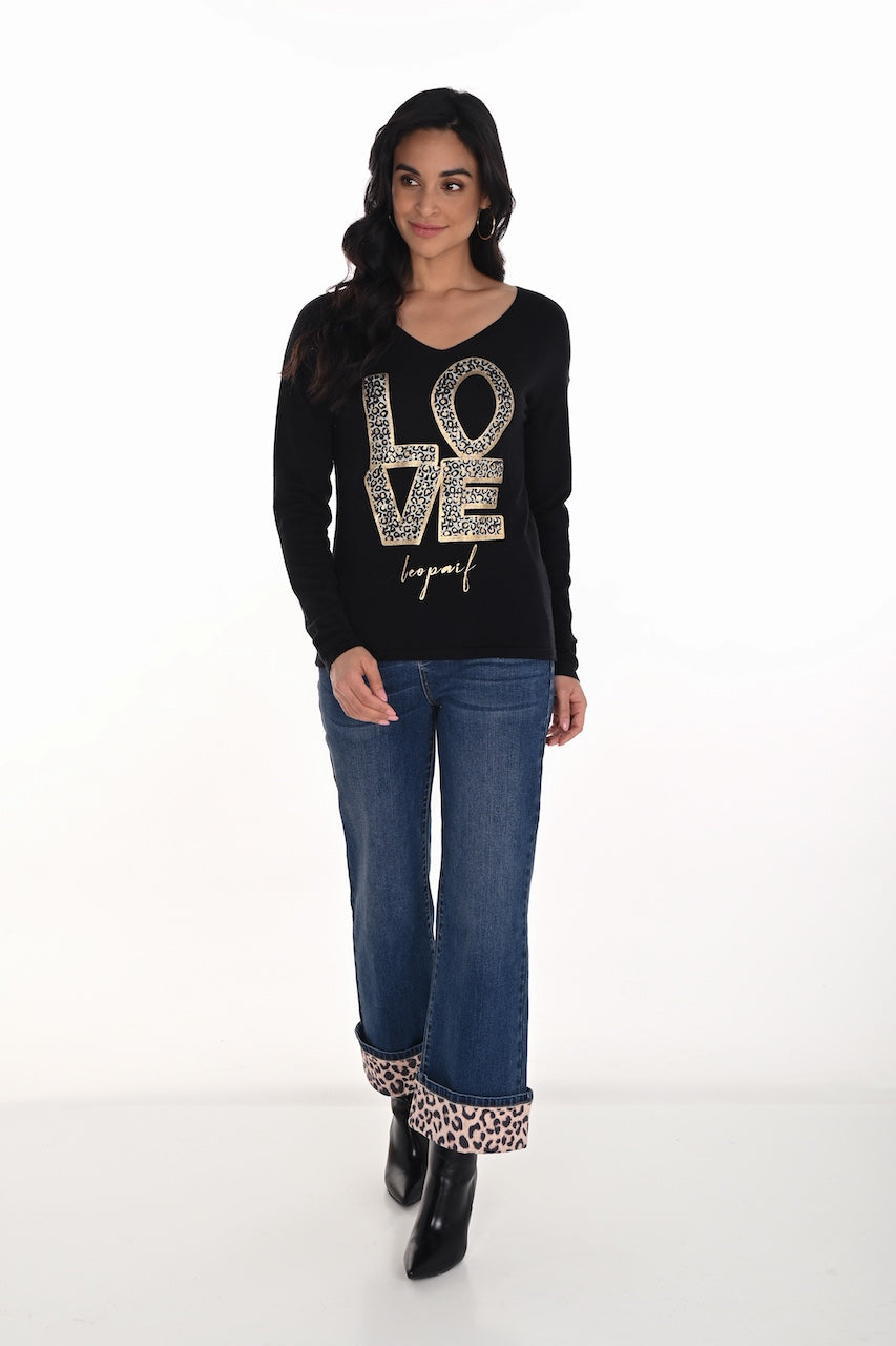 Le jean imprimé leopard Frank Lyman | 254941