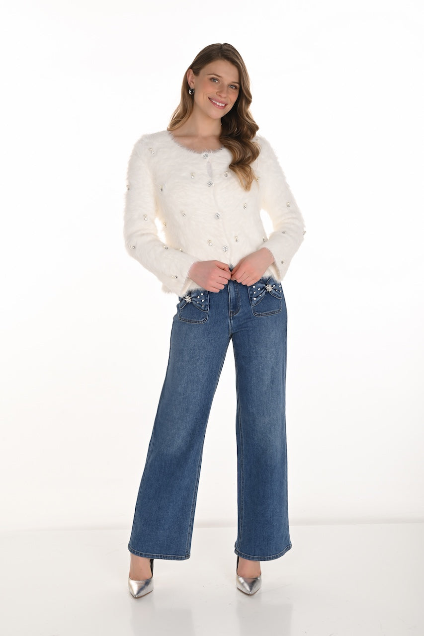 Le jean jambe large Frank Lyman | 254978