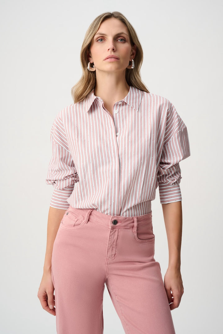 La blouse rayée boxy en Tencel Joseph Ribkoff | 261931F26