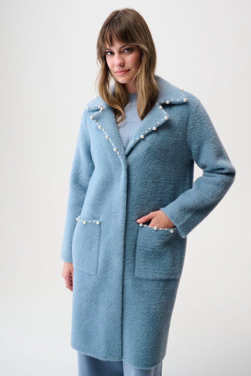 Le manteau en tricot à bordures perlées Joseph Ribkoff | 261997