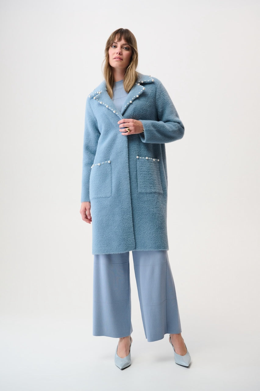 Le manteau en tricot à bordures perlées Joseph Ribkoff | 261997
