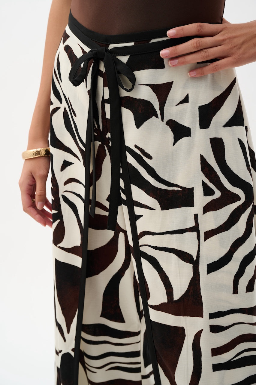 Le pantalon à jambe large à imprimé tropical Joseph Ribkoff | 262056
