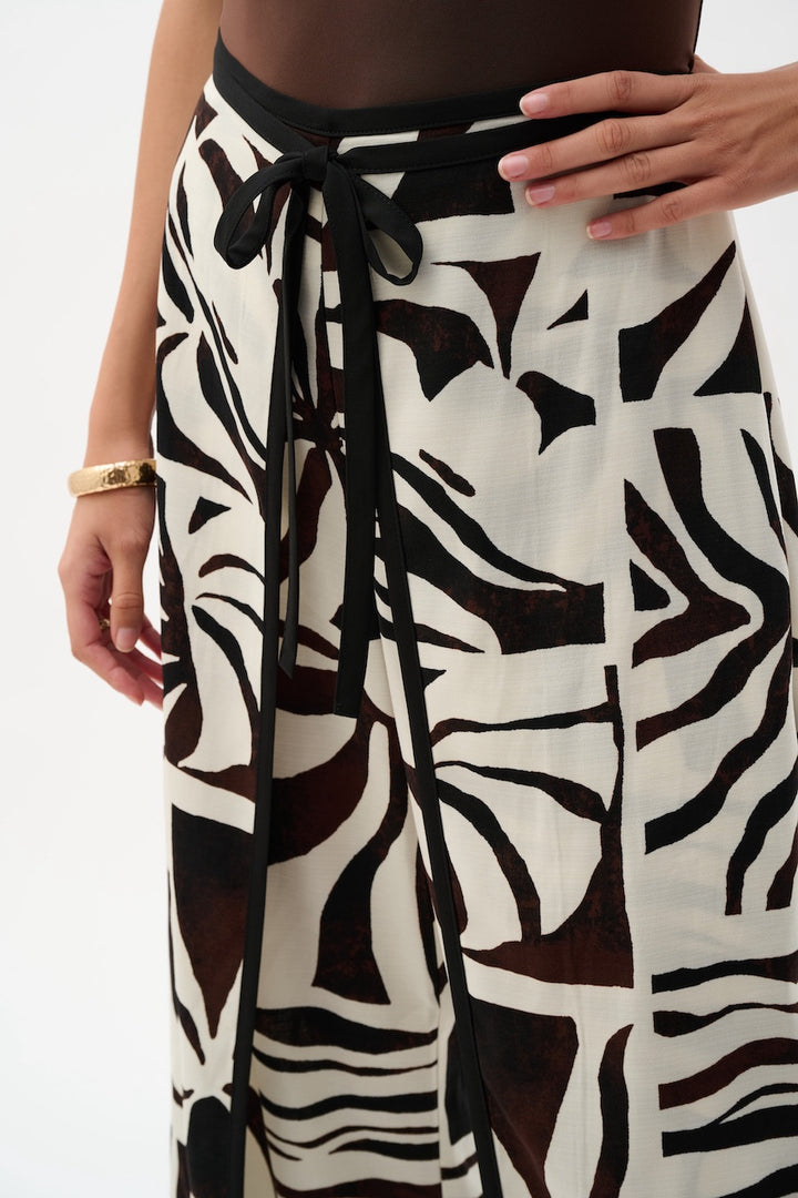 Le pantalon à jambe large à imprimé tropical Joseph Ribkoff | 262056