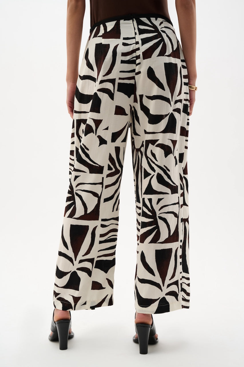 Le pantalon à jambe large à imprimé tropical Joseph Ribkoff | 262056