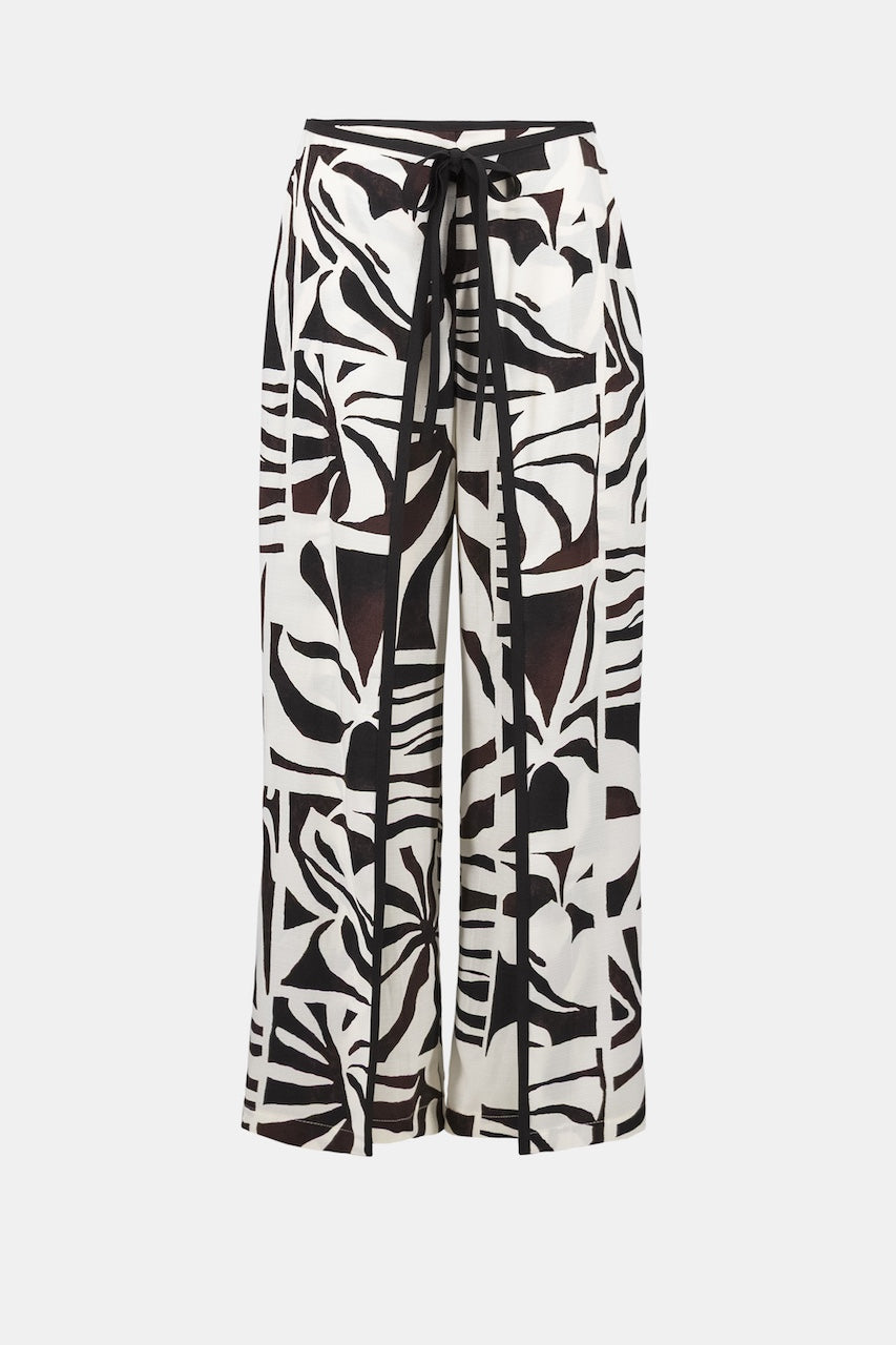 Le pantalon à jambe large à imprimé tropical Joseph Ribkoff | 262056