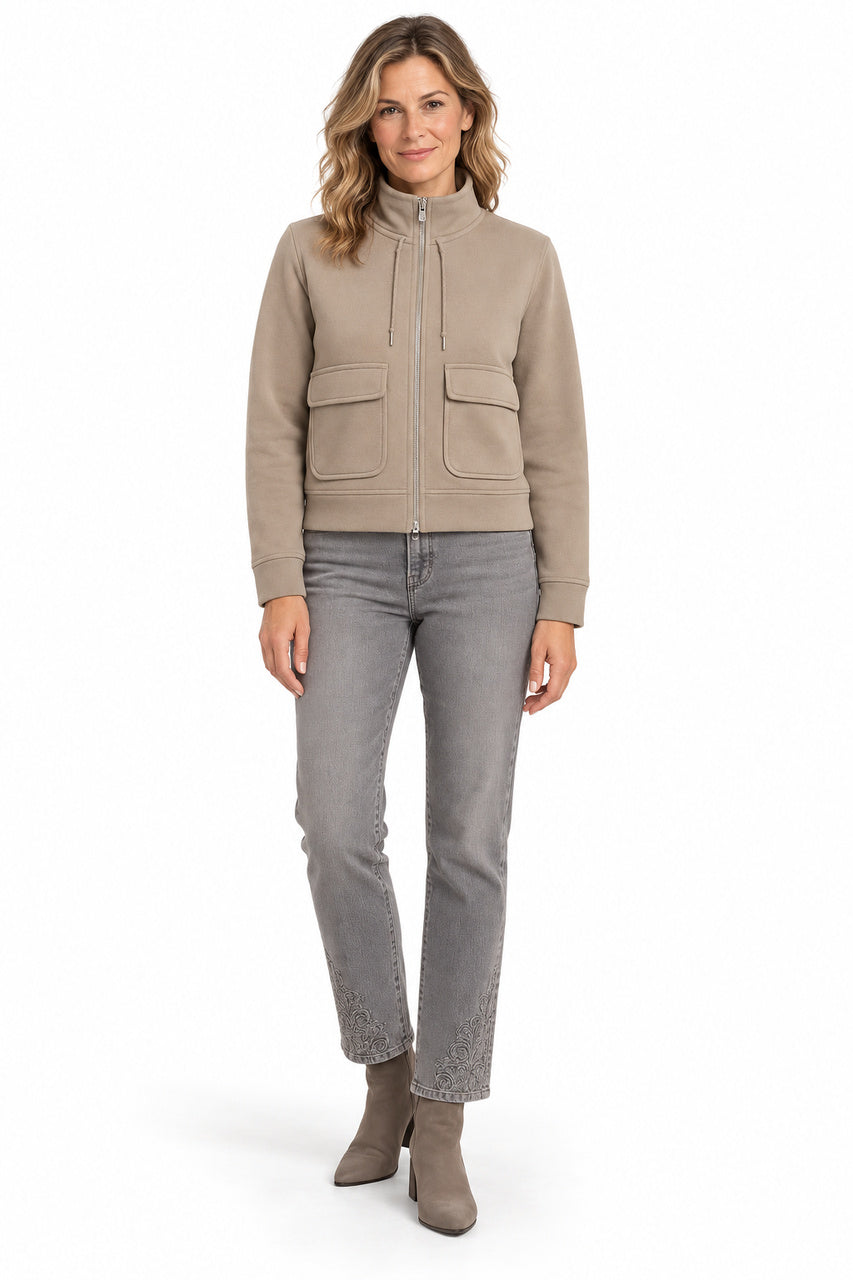 La veste à col montant Orly 262111 – Beige – vue 1