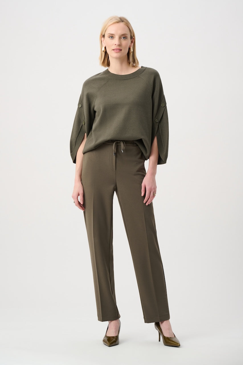 Le pantalon droit en tricot scuba crêpe Joseph Ribkoff | 263194