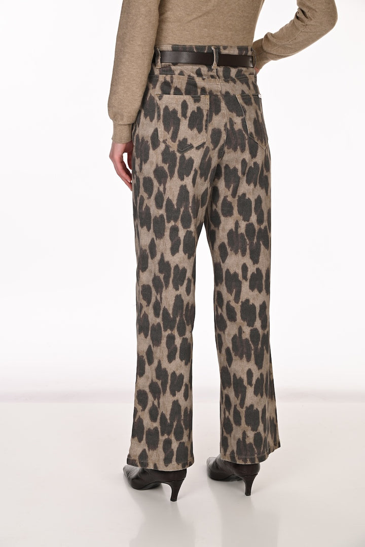 Le pantalon léopard à jambe large Frank Lyman | 263703