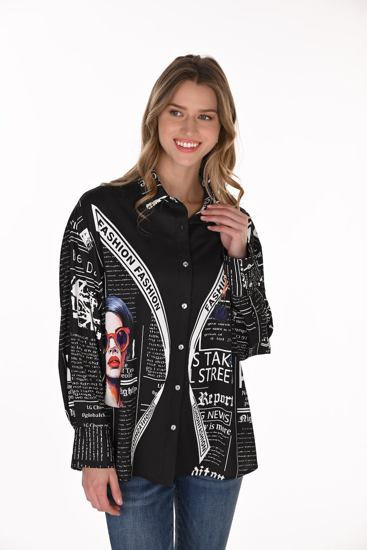La blouse imprimée graphique Frank Lyman | 263726