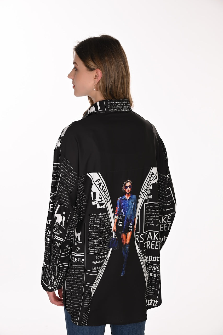 La blouse imprimée graphique Frank Lyman | 263726