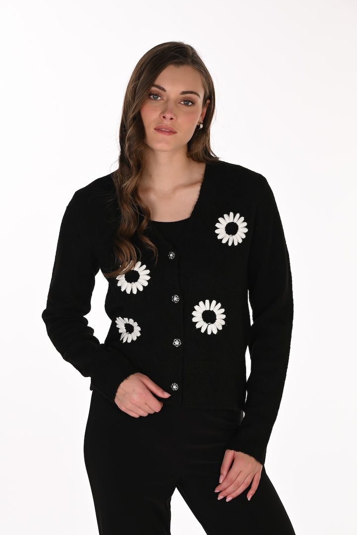 Le cardigan fleuri en tricot Frank Lyman | 263728