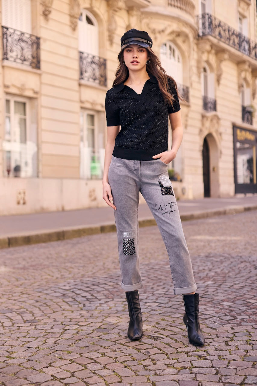 Le jean gris extensible Frank Lyman | 264819