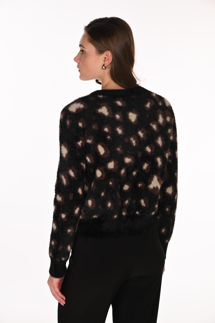 Le cardigan à imprimé léopard Frank Lyman | 263756