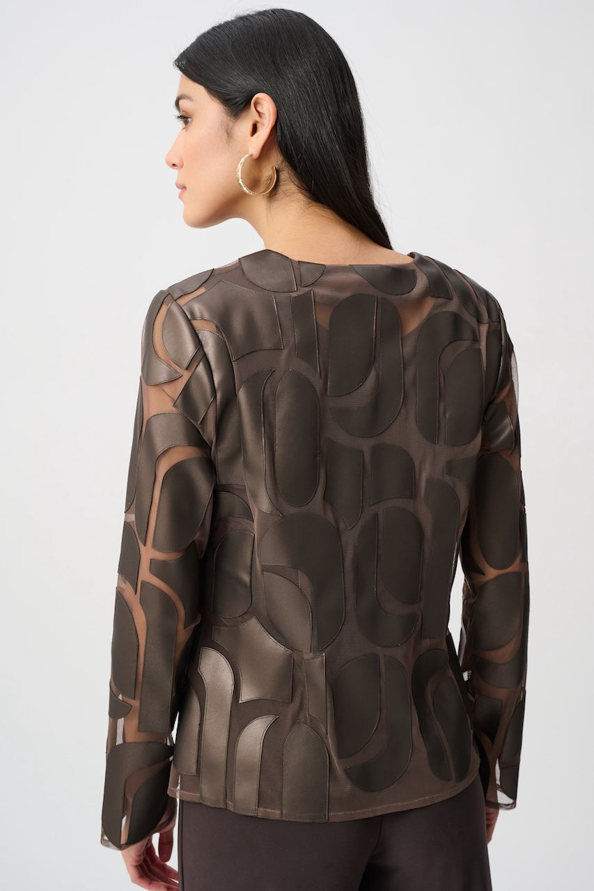 Le blouson broderie en cuirette Joseph Ribkoff | 263964