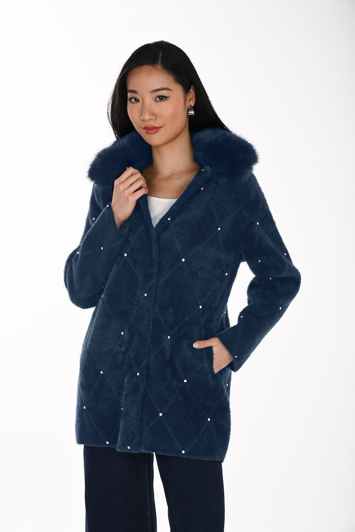Le manteau à col en fausse fourrure Frank Lyman | 264833