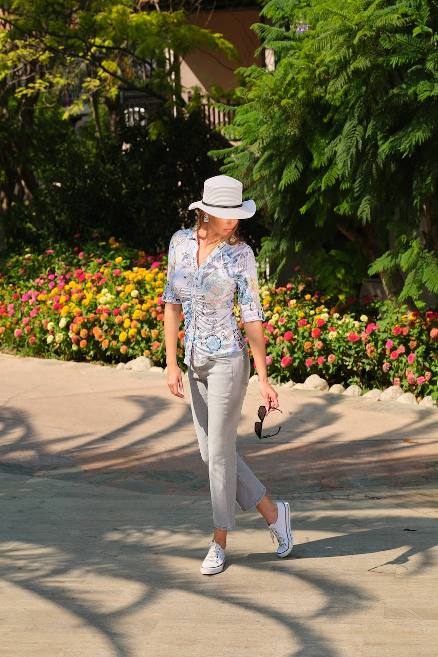 Le chemisier imprimé artistique Dolcezza | 26732