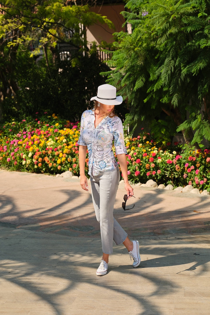 Le chemisier imprimé artistique Dolcezza | 26732