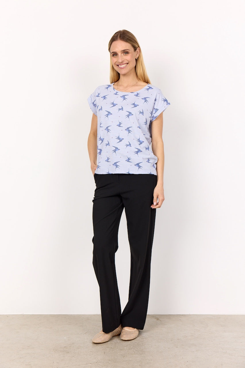 Le t-shirt imprimé oiseau Soya Concept | 27127