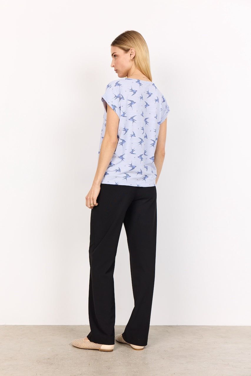 Le t-shirt imprimé oiseau Soya Concept | 27127