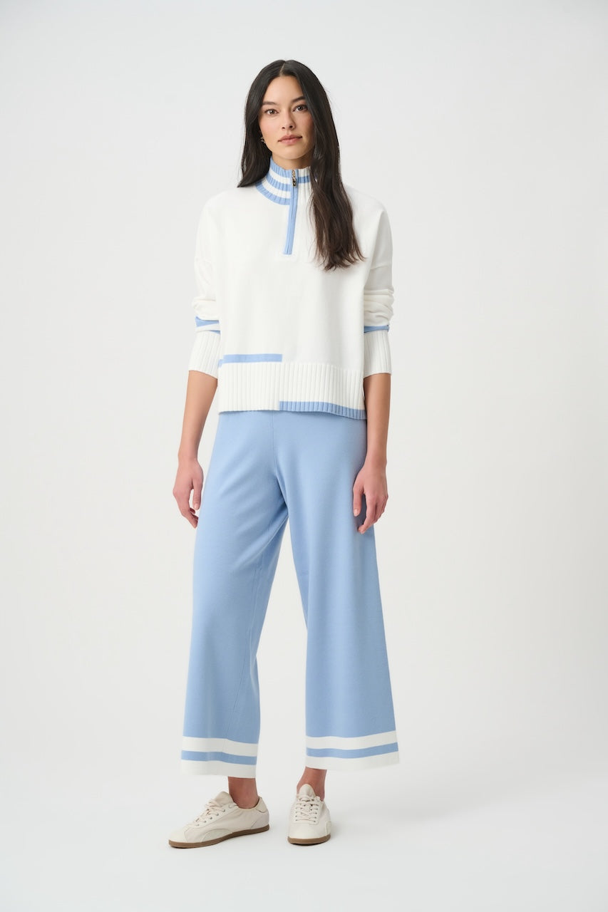 Le pantalon culotte en tricot à ourlet rayé Joseph Ribkoff | 271959