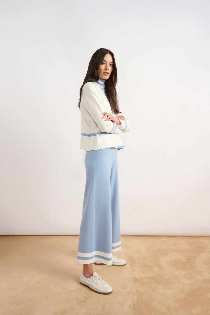 Le pantalon culotte en tricot à ourlet rayé Joseph Ribkoff | 271959