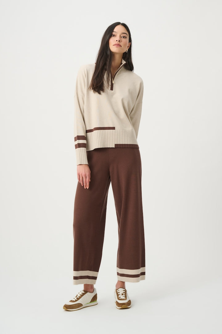 Le pantalon culotte en tricot à ourlet rayé Joseph Ribkoff | 271959