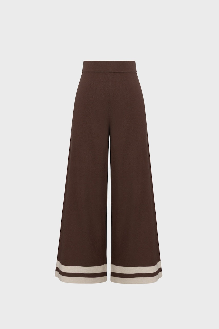 Le pantalon culotte en tricot à ourlet rayé Joseph Ribkoff | 271959