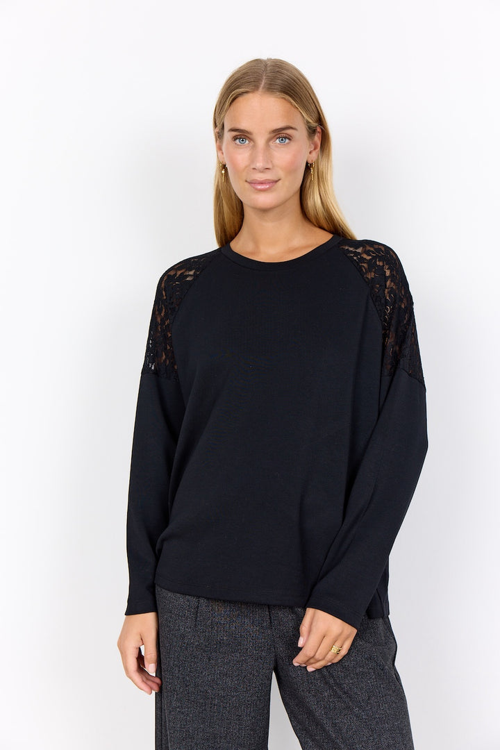 Le pull avec dentelle Soya Concept | 27267