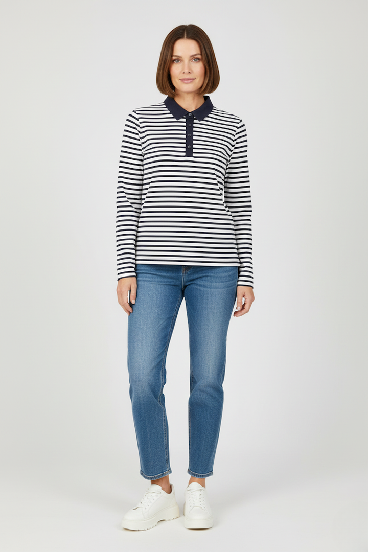 Le polo motif rayé Soya Concept | 27443